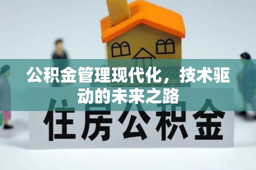 民雄公积金管理现代化，技术驱动的未来之路